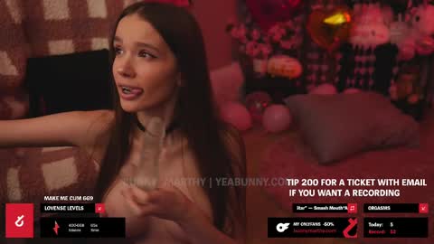 Snapshot of bunny_marthy chatting on 02.14.25 Maddie Next stream online show from 02.14.25