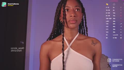 Snapshot of connie_west0 chatting on 02.25.25 independent model online show from 02.25.25