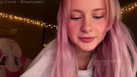 Snapshot of doublecuties chatting on 10.28.25 Lana  Eva  dont forget to give us a thumb up online show from 10.28.25