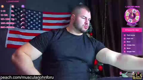 Snapshot of muscularjohnforu chatting on 12.22.24 click icon for peach  online show from 12.22.24