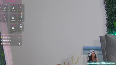 Snapshot of sexyclaireanais chatting on 10.26.25 sexyanais online show from 10.26.25