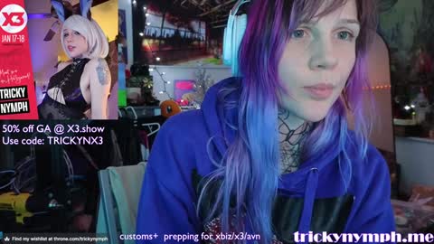 Snapshot of tricky_nymph chatting on 01.04.25 Cassie online show from 01.04.25