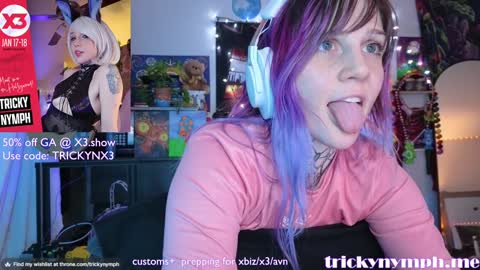 Snapshot of tricky_nymph chatting on 01.04.25 Cassie online show from 01.04.25
