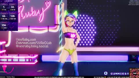 Snapshot of vexruby chatting on 02.23.25 Vex Ruby online show from 02.23.25