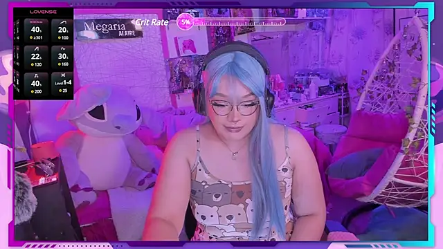 Snapshot of MegariaB chatting on 02.25.25 MegariaB online show from 02.25.25