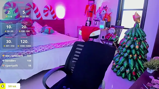 Snapshot of PrincessVS chatting on 12.20.24 PrincessVS online show from 12.20.24