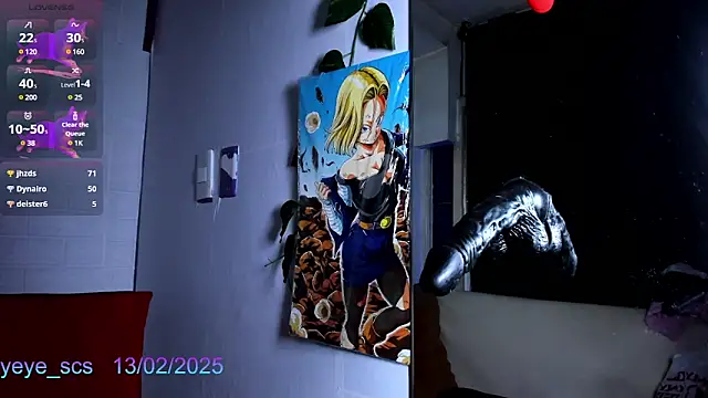 Snapshot of Yeye_scs chatting on 02.13.25 Yeye scs online show from 02.13.25