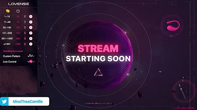 Snapshot of MissTheaCamille chatting on 03.19.25 MissTheaCamille online show from 03.19.25