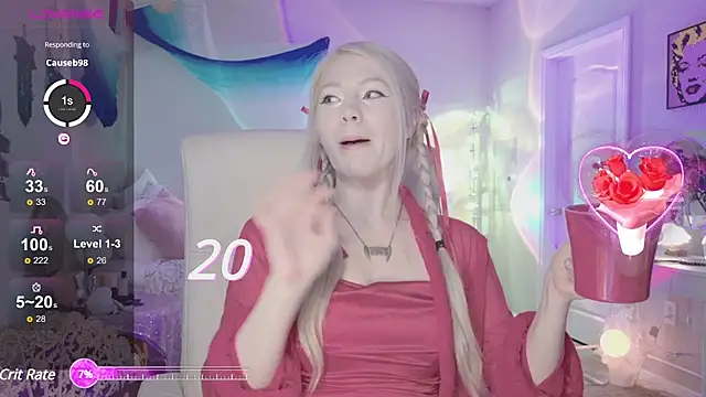Snapshot of Talulaa chatting on 01.14.25 Talulaa online show from 01.14.25