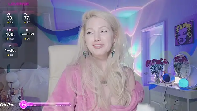 Snapshot of Talulaa chatting on 02.14.25 Talulaa online show from 02.14.25
